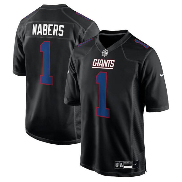 Men's New York Giants ACTIVE PLAYER Custom Black Stitched Football Jersey