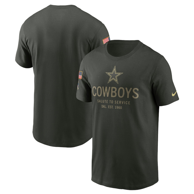 Men's Dallas Cowboys Forest Green 2025 Salute to Service Sideline Primary Edge Dri-FIT T-Shirt