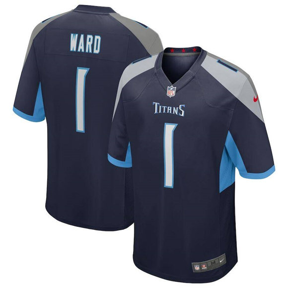 Toddlers Tennessee Titans #1 Cameron Ward Navy Stitched Game Jersey