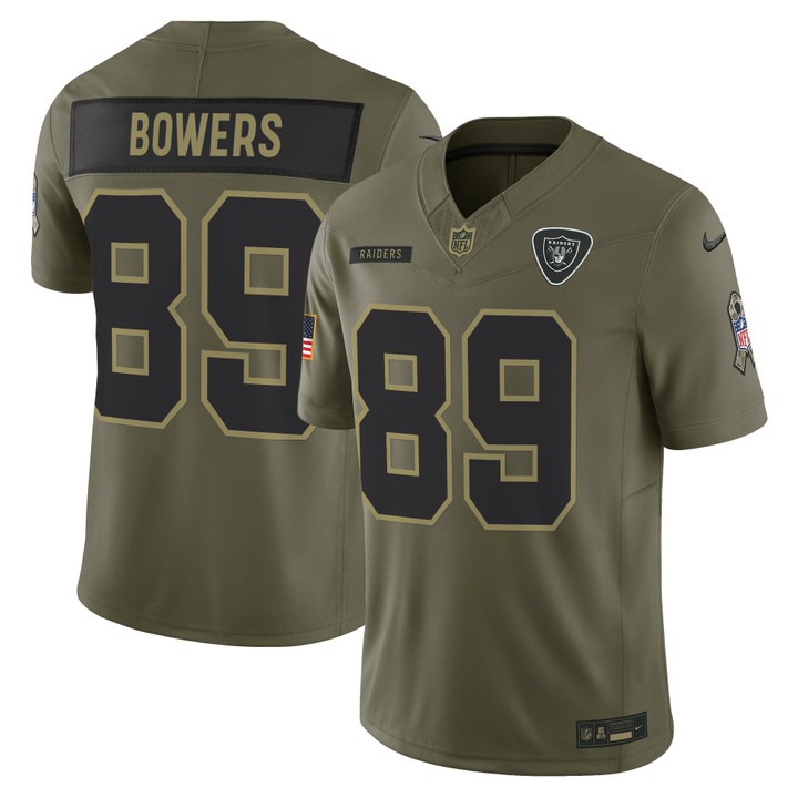 Men's Las Vegas Raiders #89 Brock Bowers Olive 2025 Salute to Service Vapor F.U.S.E. Limited Stitched Jersey
