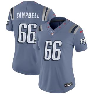 Women's New England Patriots #66 Will Campbell 2025 Rivalries Nike Vapor Limited Stitched Jersey