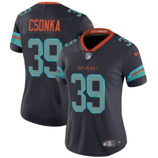 Women's Miami Dolphins #39 Larry Csonka Nike 2025 Rivalries Vapor Limited Stitched Jersey