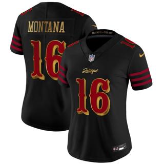 Women's San Francisco 49ers #16 Joe Montana Nike 2025 Rivalries Vapor Limited Jersey