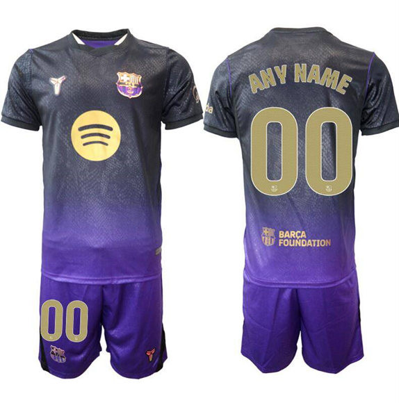 Men's Barcelona Custom Purple 2027 Away Soccer Jersey Suit
