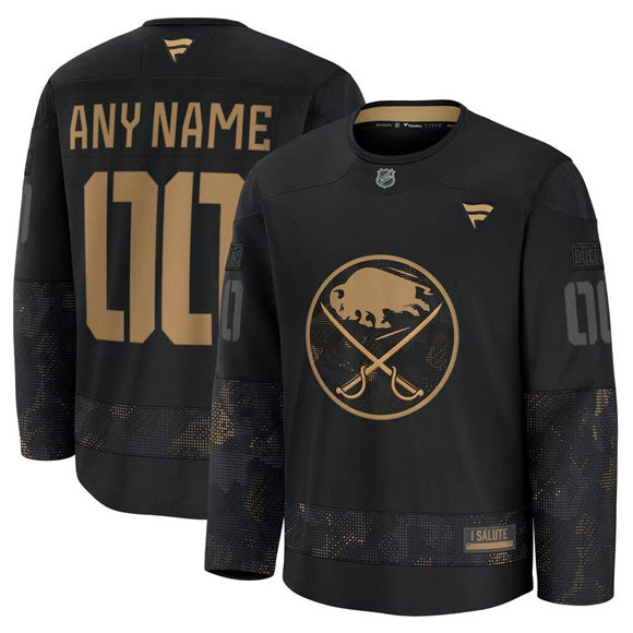 Men's Buffalo Sabres Active Player Custom Black 2024 Stitched Hockey Jersey