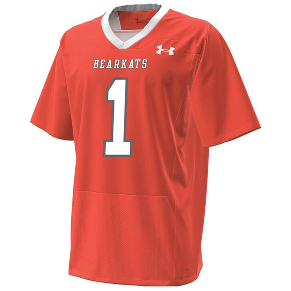 Men's Sam Houston State Bearkats #1 Orange Stitched Football Jerseys