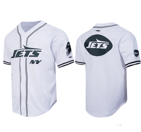 Men's New York Jets White Button Down shirt