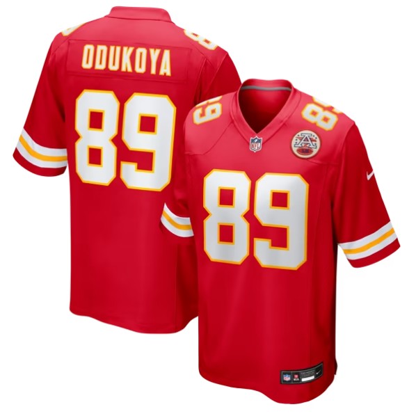 Men's Kansas City Chiefs #89 Thomas Odukoya Red Team Game Jersey
