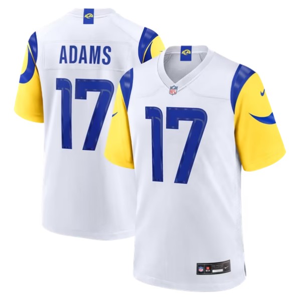 Men's Los Angeles Rams #17 Davante Adams White Game Jersey