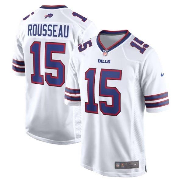 Men's Buffalo Bills #15 Gregory Rousseau White Game Jersey