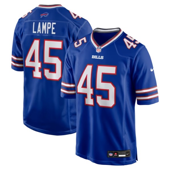Men's Buffalo Bills #45 Brock Lampe Royal Team Game Jersey