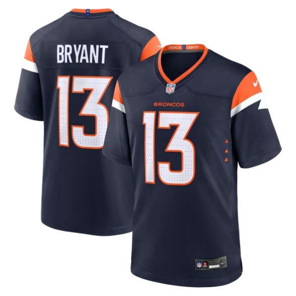 Men's Denver Broncos #13 Pat Bryant Navy Alternate Game Jersey