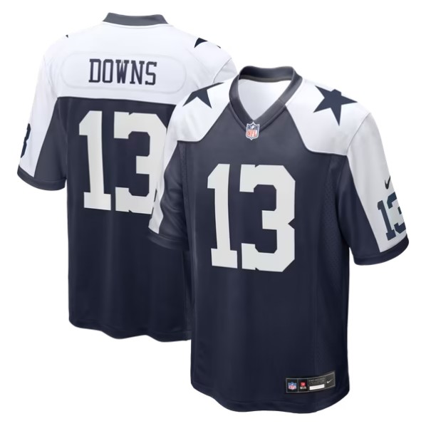 Men's Dallas Cowboys #13 Caleb Downs Navy Alternate Stitched Game Jersey