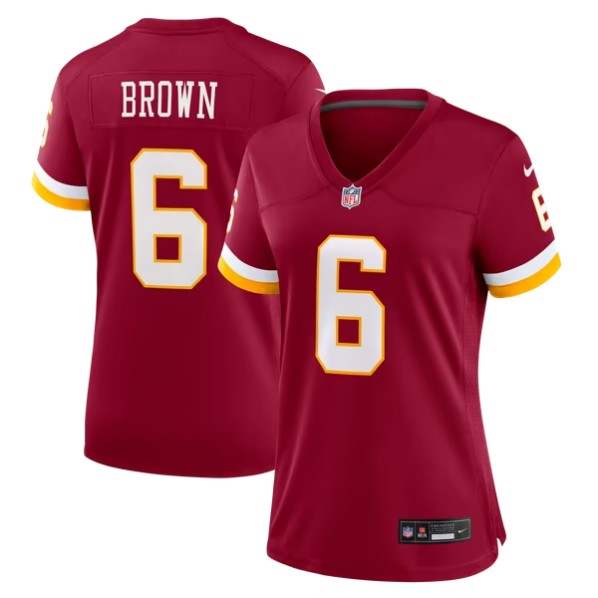 Women's Washington Commanders #6 Dyami Brown Burgundy Team Game Jersey
