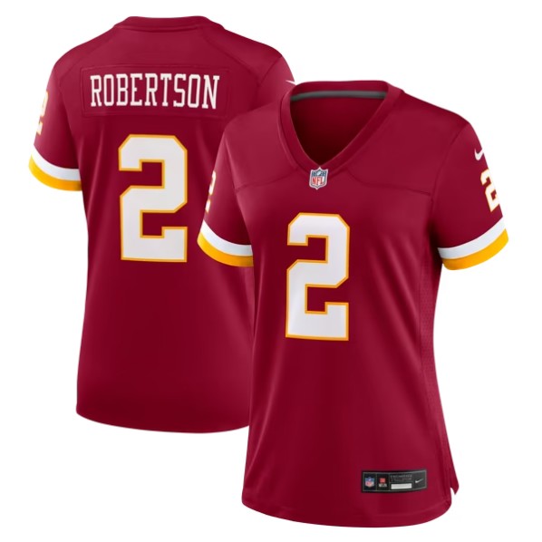Women's Washington Commanders #2 Amik Robertson Burgundy Team Game Jersey