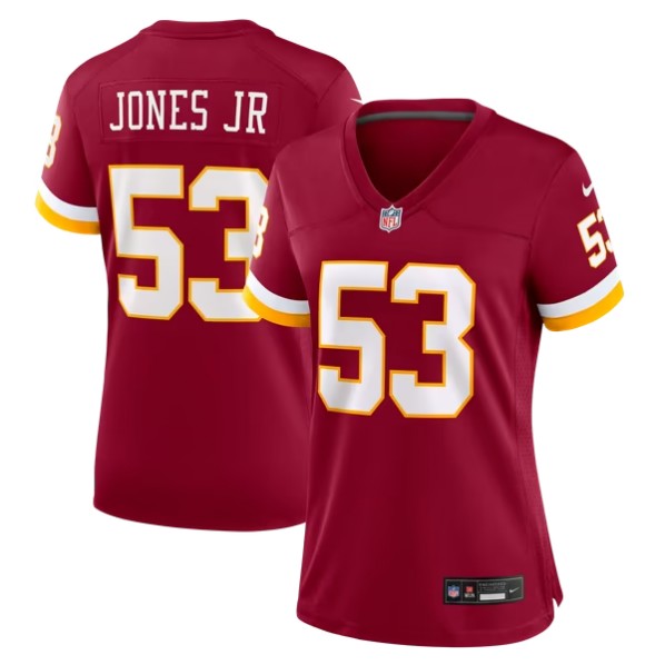 Women's Washington Commanders #53 Marvin Jones Jr. Burgundy Team Game Jersey