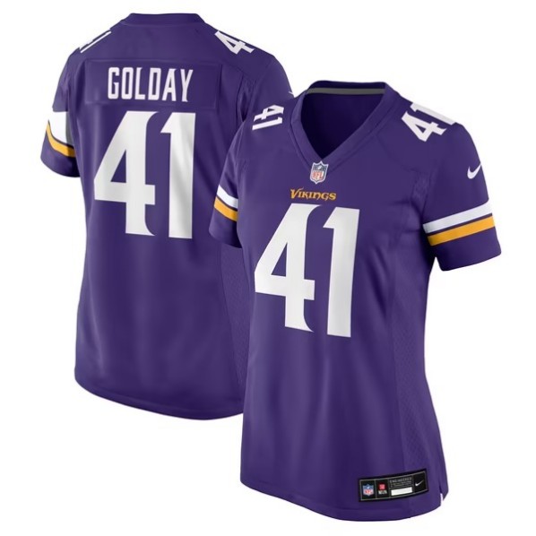 Women's Minnesota Vikings #41 Jake Golday Purple Team Game Jersey