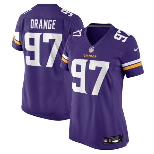 Women's Minnesota Vikings #97 Domonique Orange Purple Team Game Jersey