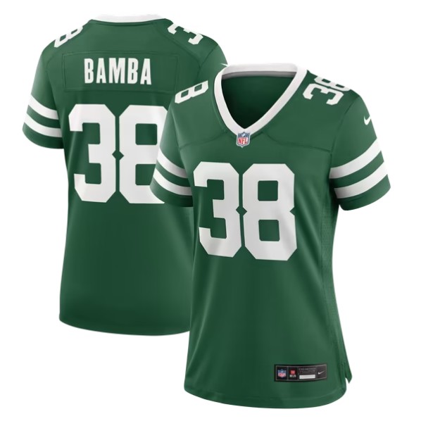 Women's New York Jets #38 Mory Bamba Legacy Green Team Game Jersey