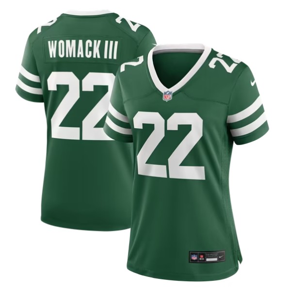 Women's New York Jets #22 Samuel Womack III Legacy Green Team Game Jersey