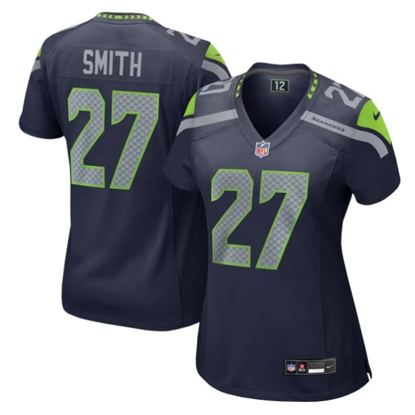Women's Seattle Seahawks #27 Avery Smith College Navy Team Stitched Game Jersey