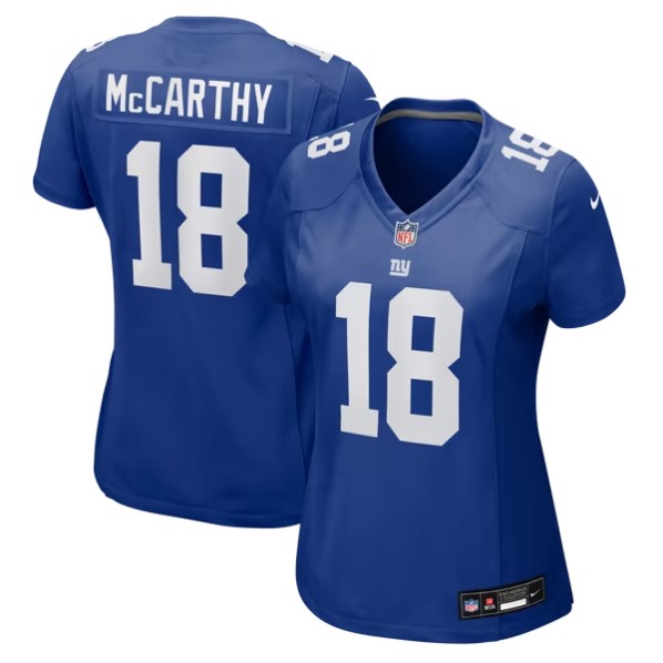 Women's New York Giants #18 J.J. McCarthy  Royal Team Game Jersey