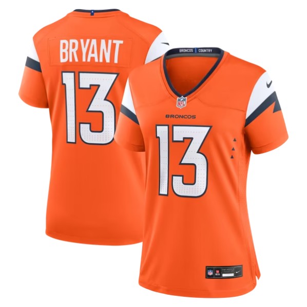 Women's Denver Broncos #13 Pat Bryant Orange Team Game Jersey