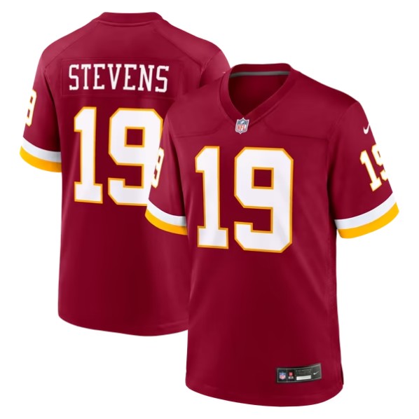 Men's Washington Commanders #19 Drew Stevens Burgundy Team Game Jersey