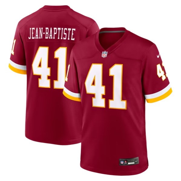 Men's Washington Commanders #41 Javontae Jean-Baptiste Burgundy Team Game Jersey