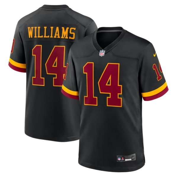 Men's Washington Commanders #14 Antonio Williams Black Alternate Hail Raiser Game Jersey