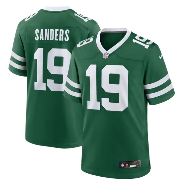 Men's New York Jets #19 Jason Sanders Legacy Green Team Game Jersey