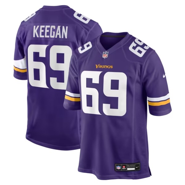 Men's Minnesota Vikings #69 Trevor Keegan Purple Team Game Jersey