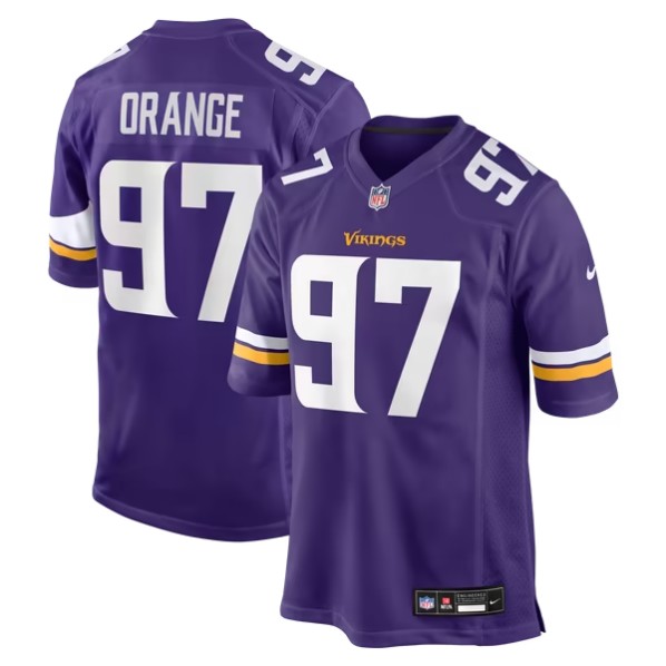 Men's Minnesota Vikings #97 Domonique Orange Purple Team Game Jersey