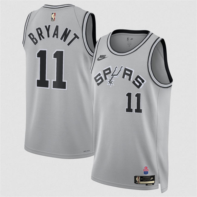 Men's San Antonio Spurs #11 Carter Bryant Silver 2026-27 Classic Edition Stitched Basketball Jersey