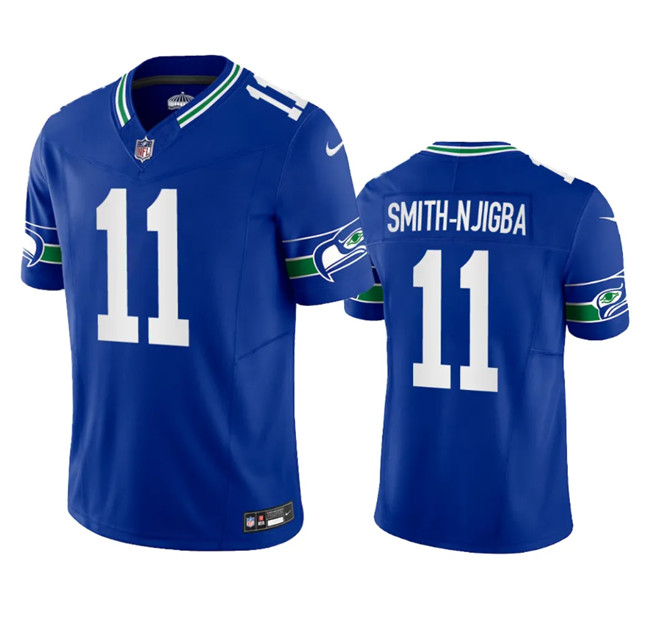 Toddlers Seattle Seahawks #11 Jaxon Smith-Njigba Royal 2023 F.U.S.E. Vapor Limited Throwback Stitched Jersey