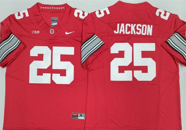 Men's Ohio State Buckeyes #25 Lamar Bo Jackson Red F.U.S.E. Limited Stitched Jersey