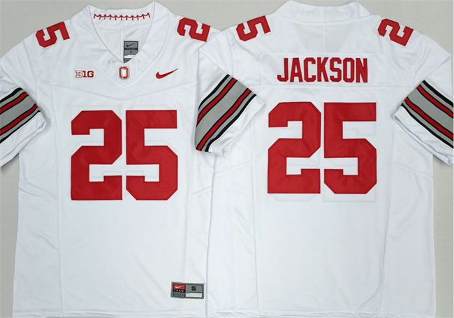 Men's Ohio State Buckeyes #25 Lamar Bo Jackson White F.U.S.E. Limited Stitched Jersey