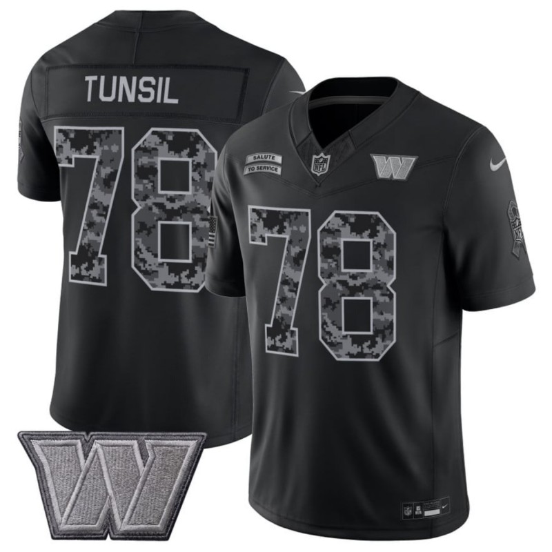Men's Washington Commanders #78 Laremy Tunsil Black F.U.S.E. 2026 Salute to Service Limited Stitched Football Jersey