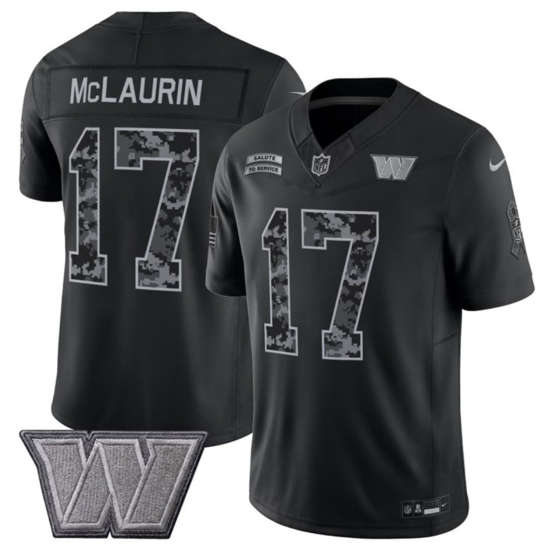 Men's Washington Commanders #17 Terry McLaurin Black F.U.S.E. 2026 Salute to Service Limited Stitched Football Jersey