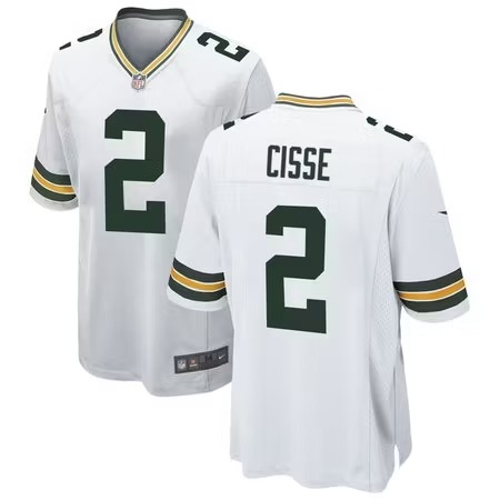 Youth Green Bay Packers #2 Brandon Cisse White Game Jersey