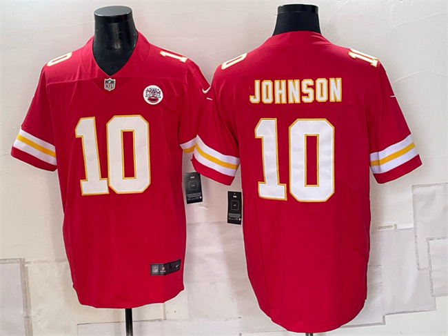 Men's Kansas City Chiefs #10 Emmett Johnson Red 2026 Vapor Untouchable Limited Stitched Football Jersey
