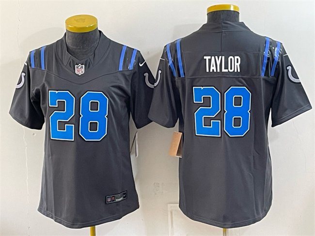 Youth Indianapolis Colts #28 Jonathan Taylor Dark Gray 2026 F.U.S.E. Rivalries Collection Limited Stitched Football Jersey