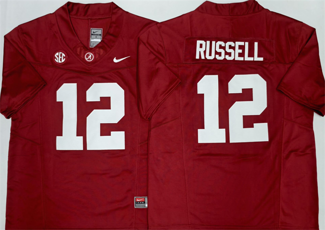 Men's Alabama Crimson Tide #12 Keelon Russell Red 2026 F.U.S.E  Stitched Football Jersey