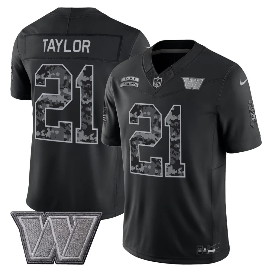 Men's Washington Commanders #21 Sean Taylor Black F.U.S.E. 2026 Salute to Service Limited Stitched Football Jersey