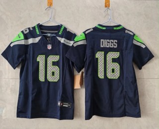 Men's Seattle Seahawks #16 Trevon Diggs Nike College Navy Limited Jersey