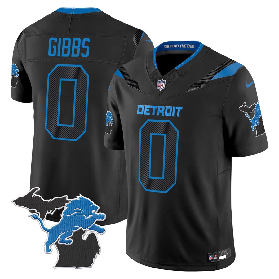 Men & Women & Youth Detroit Lions #0 Black 2026 Rivalries Vapor Limited Jersey - Michigan Patch - All Stitched