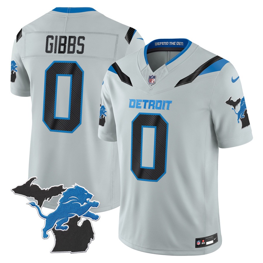 Men & Women & Youth Detroit Lions #0 Grey 2026 Rivalries Vapor Limited Jersey - Michigan Patch - All Stitched