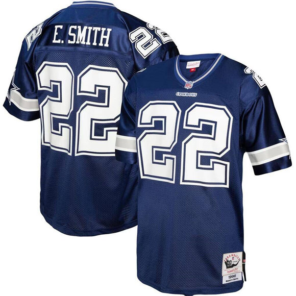 Women's Dallas Cowboys #22 Emmitt Smith Navy Limited Stitched Football Jersey(Run Small)