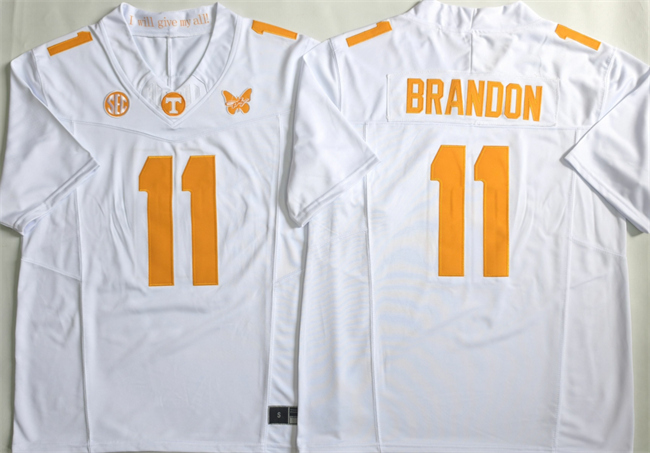 Men's Tennessee Volunteers #11 Faizon Brandon White F.U.S.E. Stitched Jersey