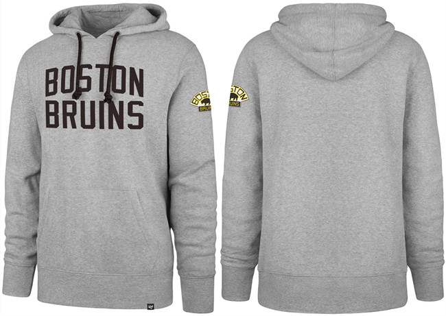 Men's Boston Bruins 2026 Gray Pullover Hoodie